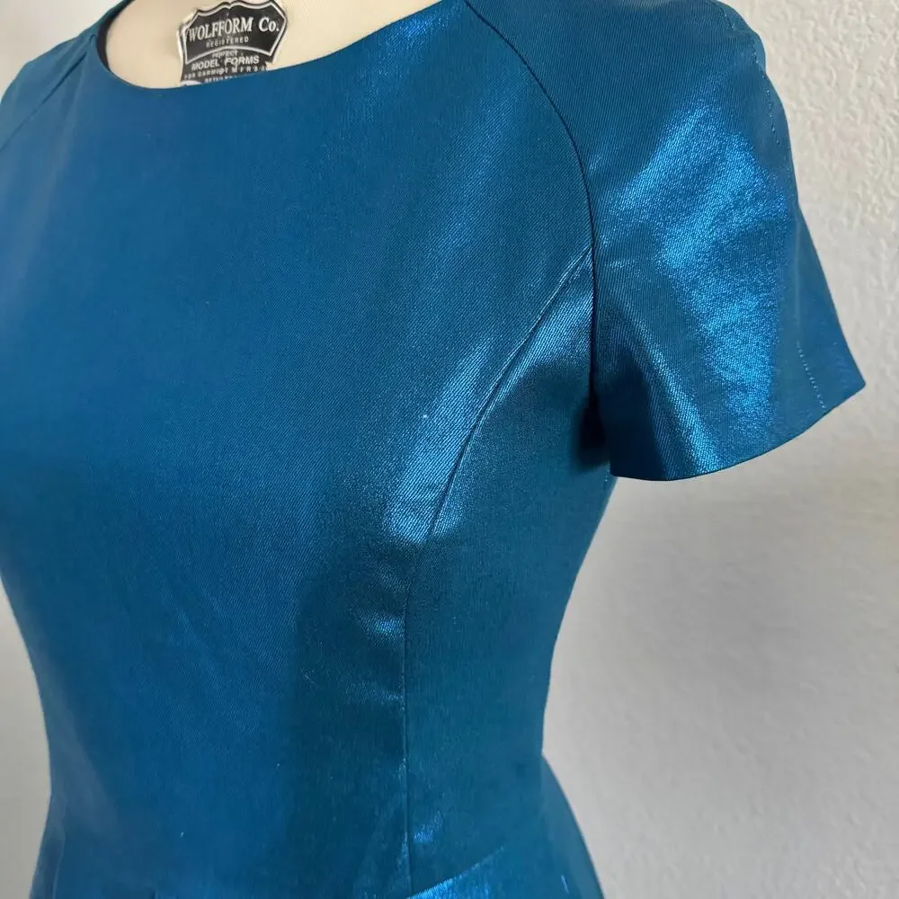Monarri | Irridescent Blue Fit & Flare Dress size 36 European (4/6 U.S.) - Picture 9 of 12